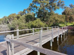 Jetty at Neil Hawkins Park Joondalup Winter's Day